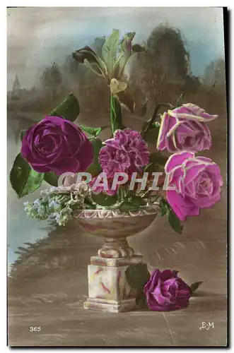 Cartes postales Fantaisie Fleurs