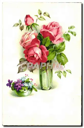 Cartes postales Fantaisie Fleurs