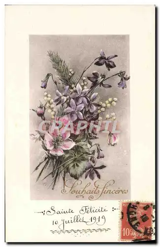 Cartes postales Fantaisie Fleurs