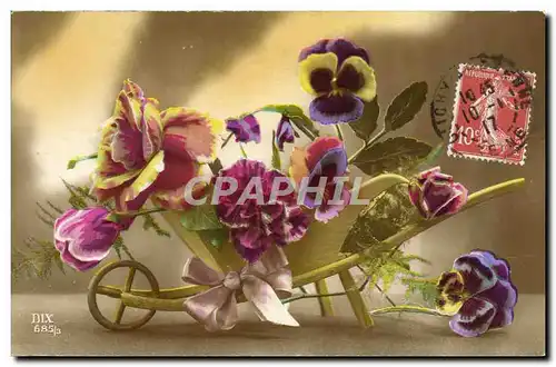 Cartes postales Fantaisie Fleurs