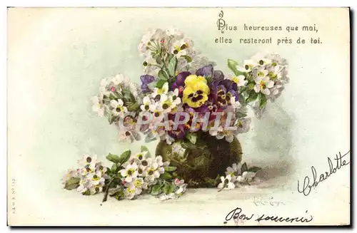 Cartes postales Fantaisie Fleurs