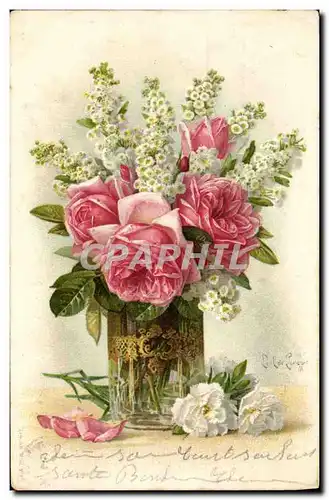 Cartes postales Fantaisie Fleurs