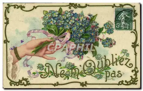 Cartes postales Fantaisie Fleurs Main