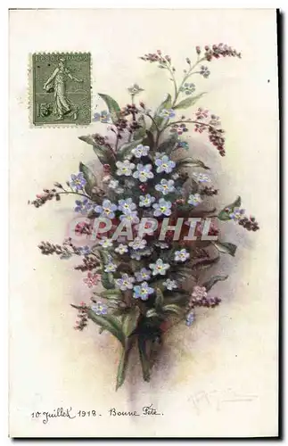 Cartes postales Fantaisie Fleurs