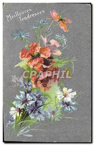 Cartes postales Fantaisie Fleurs