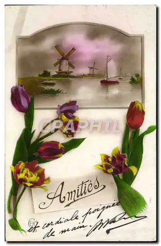 Cartes postales Fantaisie Fleurs