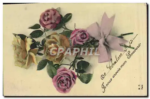 Cartes postales Fantaisie Fleurs