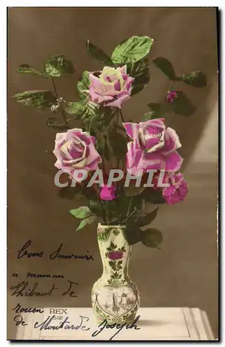 Cartes postales Fantaisie Fleurs