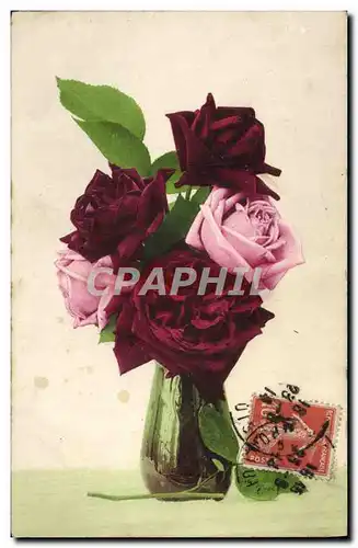 Cartes postales Fantaisie Fleurs