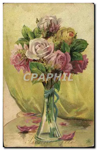 Cartes postales Fantaisie Fleurs