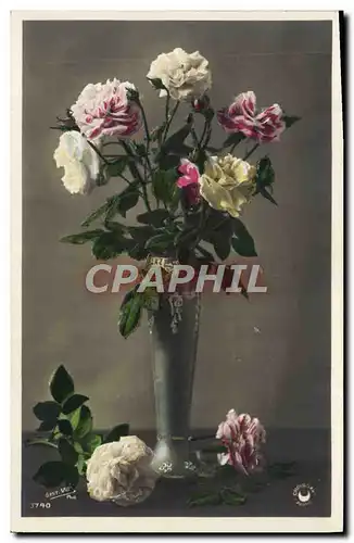 Cartes postales Fantaisie Fleurs