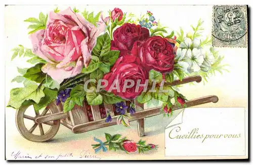 Cartes postales Fantaisie Fleurs