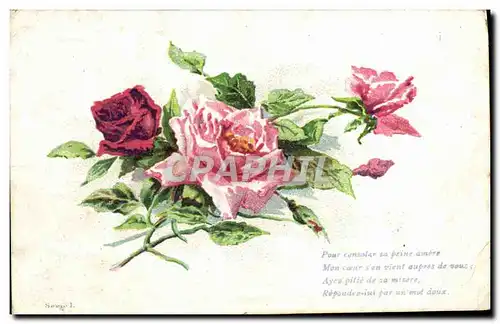 Cartes postales Fantaisie Fleurs