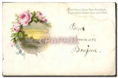 Cartes postales Fantaisie Fleurs