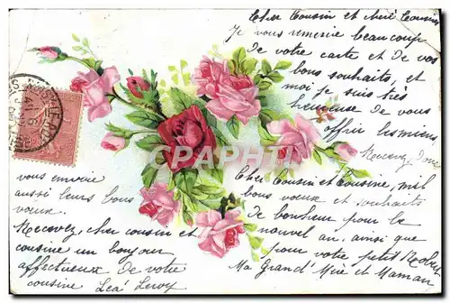 Cartes postales Fantaisie Fleurs