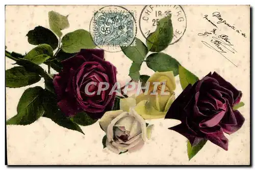 Cartes postales Fantaisie Fleurs