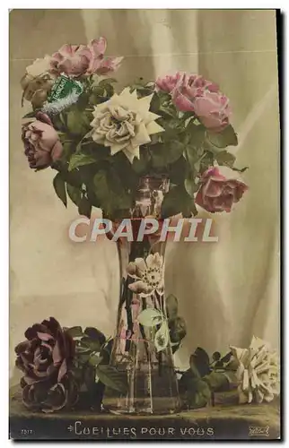 Cartes postales Fantaisie Fleurs