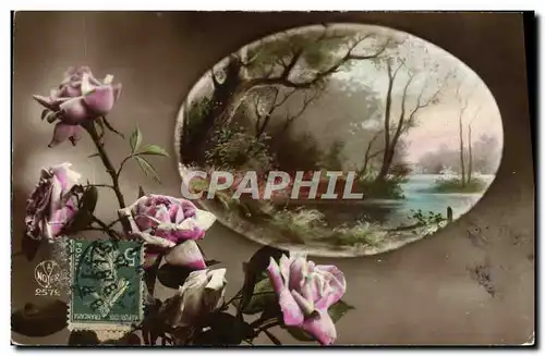 Cartes postales Fantaisie Fleurs