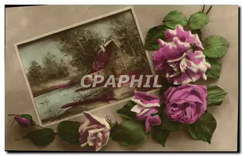 Cartes postales Fantaisie Fleurs