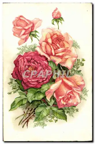 Cartes postales Fantaisie Fleurs