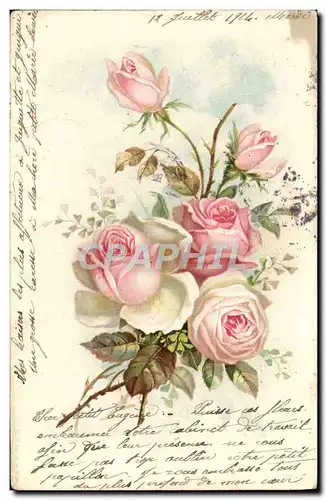 Cartes postales Fantaisie Fleurs