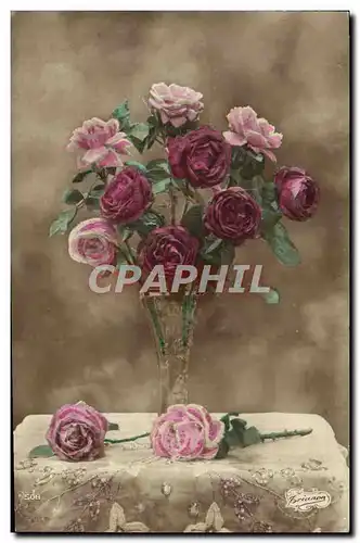 Cartes postales Fantaisie Fleurs