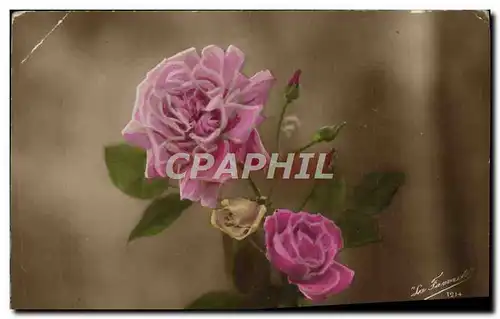 Cartes postales Fantaisie Fleurs