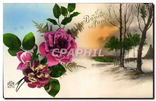 Cartes postales Fantaisie Fleurs