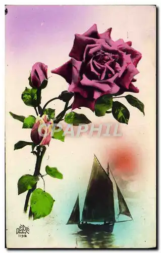 Cartes postales Fantaisie Fleurs