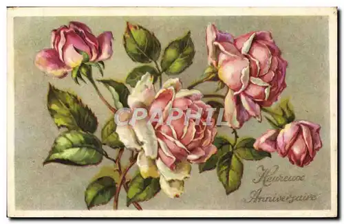 Cartes postales Fantaisie Fleurs