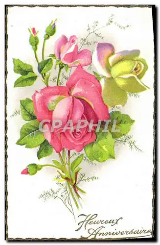 Cartes postales Fantaisie Fleurs