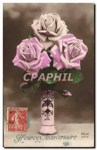 Cartes postales Fantaisie Fleurs