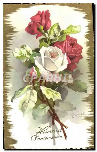 Cartes postales Fantaisie Fleurs