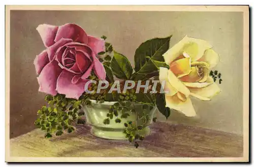 Cartes postales Fantaisie Fleurs