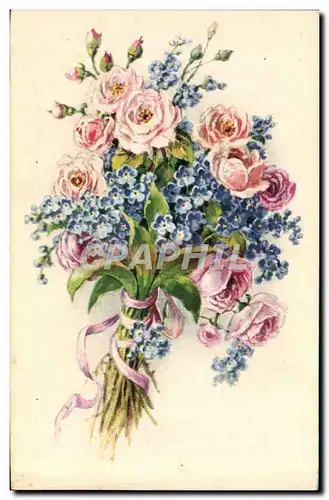 Cartes postales Fantaisie Fleurs