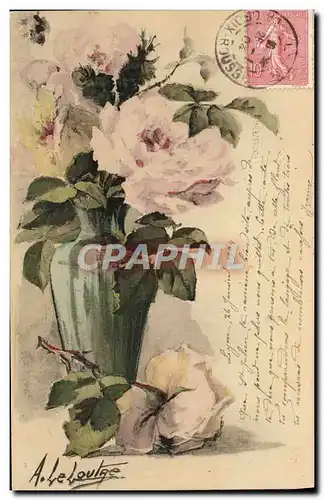 Cartes postales Fantaisie Fleurs