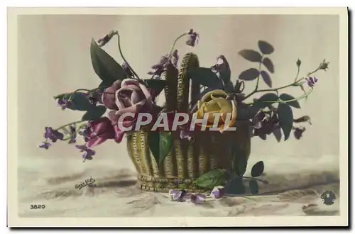 Cartes postales Fantaisie Fleurs