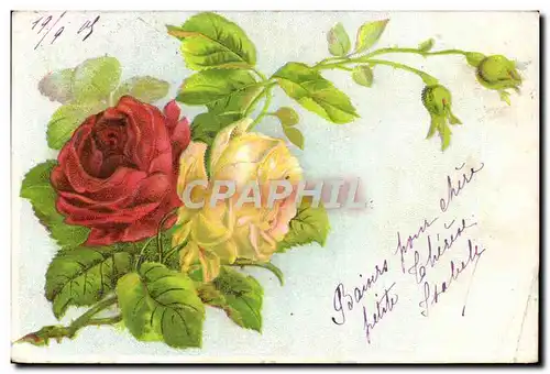 Cartes postales Fantaisie Fleurs