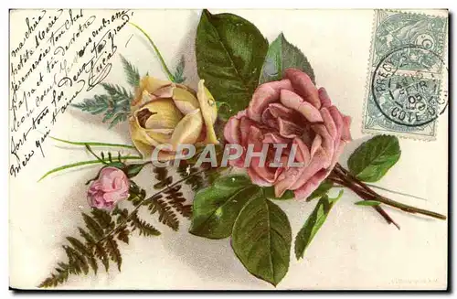 Cartes postales Fantaisie Fleurs