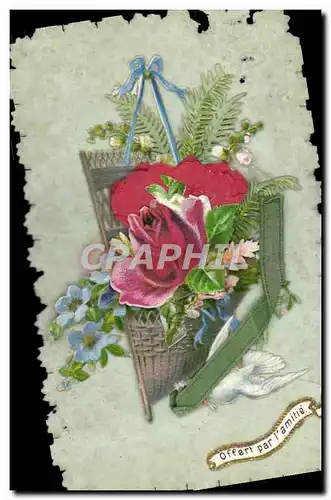 Cartes postales Fantaisie Fleurs