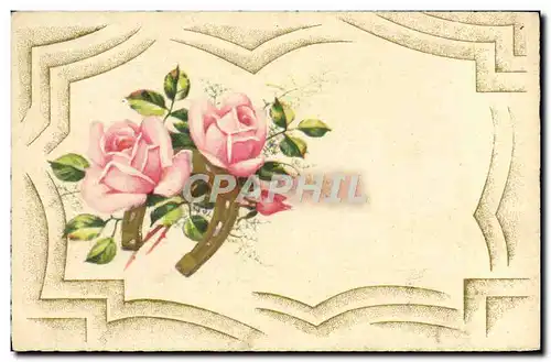 Cartes postales Fantaisie Fleurs Fer a cheval