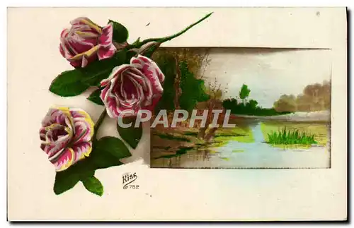 Cartes postales Fantaisie Fleurs