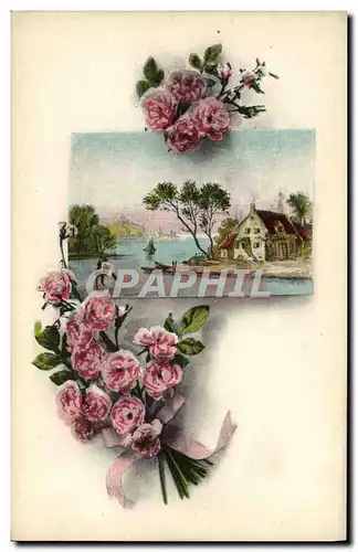 Cartes postales Fantaisie Fleurs