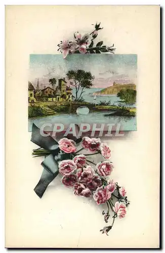 Cartes postales Fantaisie Fleurs