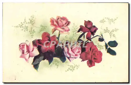 Cartes postales Fantaisie Fleurs