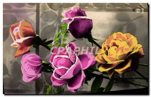 Cartes postales Fantaisie Fleurs