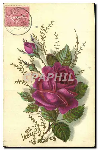 Cartes postales Fantaisie Fleurs