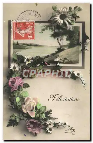 Cartes postales Fantaisie Fleurs