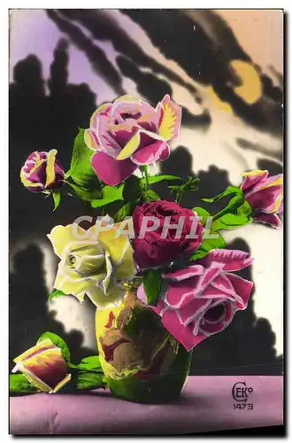 Cartes postales Fantaisie Fleurs