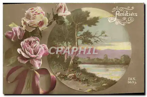 Cartes postales Fantaisie Fleurs